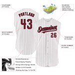 Authentic Custom Sleeveless Jersey Pinstripe Black Crimson White Baseball Authentic Custom Sleeveless Jersey Pinstripe Black Crimson White Baseball