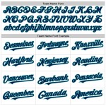 Teal Sleeveless Pinstripe Jersey Custom Authentic Baseball White Navy Teal Sleeveless Pinstripe Jersey Custom Authentic Baseball White Navy