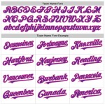 Authentic White Purple Pinstripe Pink Jersey Sleeveless Custom Baseball Authentic White Purple Pinstripe Pink Jersey Sleeveless Custom Baseball