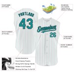 Teal Black Jersey Sleeveless Authentic Baseball Pinstripe Custom White Teal Black Jersey Sleeveless Authentic Baseball Pinstripe Custom White
