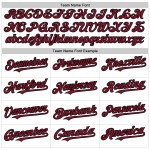 Authentic Custom Sleeveless Jersey Pinstripe Black Crimson White Baseball Authentic Custom Sleeveless Jersey Pinstripe Black Crimson White Baseball