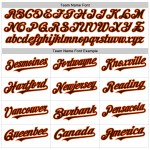 Custom White Pinstripe Authentic Orange Jersey Sleeveless Brown Baseball Custom White Pinstripe Authentic Orange Jersey Sleeveless Brown Baseball