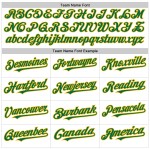 Custom Green Gold Baseball Authentic Pinstripe Sleeveless White Jersey Kelly