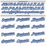Custom Navy Light Pinstripe Blue Baseball Authentic Sleeveless Jersey White Custom Navy Light Pinstripe Blue Baseball Authentic Sleeveless Jersey White