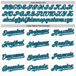 Custom Teal Jersey Sleeveless Navy White Baseball Pinstripe Authentic Custom Teal Jersey Sleeveless Navy White Baseball Pinstripe Authentic