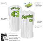 Sleeveless Authentic Green Neon Navy Custom Jersey Pinstripe White Baseball Sleeveless Authentic Green Neon Navy Custom Jersey Pinstripe White Baseball
