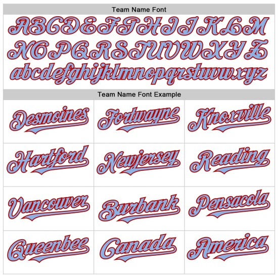 Pinstripe Sleeveless Baseball Light Blue Jersey Red White Authentic Custom