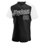 Custom White Sleeves Black Jersey Raglan Baseball Authentic Custom White Sleeves Black Jersey Raglan Baseball Authentic