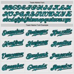 Jersey Raglan Sleeves Baseball Pinstripe Black Authentic White Teal-Black Custom Jersey Raglan Sleeves Baseball Pinstripe Black Authentic White Teal-Black Custom