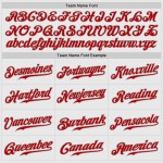 Custom Baseball Sleeves Authentic White Pinstripe Jersey Red Red-Gray Raglan Custom Baseball Sleeves Authentic White Pinstripe Jersey Red Red-Gray Raglan
