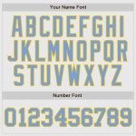 Sleeves Jersey Custom Authentic Light Light Baseball Blue Blue-Gold White Raglan Pinstripe Sleeves Jersey Custom Authentic Light Light Baseball Blue Blue-Gold White Raglan Pinstripe
