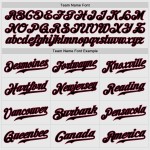 Crimson Custom Baseball Jersey Black-Crimson Authentic Sleeves White Raglan Pinstripe Crimson Custom Baseball Jersey Black-Crimson Authentic Sleeves White Raglan Pinstripe