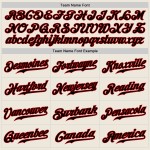 Custom Black-Red Black Pinstripe Sleeves Raglan Cream Authentic Jersey Baseball Custom Black-Red Black Pinstripe Sleeves Raglan Cream Authentic Jersey Baseball
