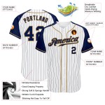 Baseball Sleeves Raglan Custom Gold Jersey White Authentic Navy Navy-Old Pinstripe Baseball Sleeves Raglan Custom Gold Jersey White Authentic Navy Navy-Old Pinstripe